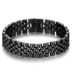 Heren TrendFox Heren Armband Jubilee - Zwart - Staal