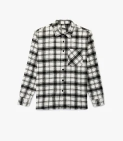 Heren Koton Heren Flanellen Overhemd Lang Geruit Met Knoopsluiting