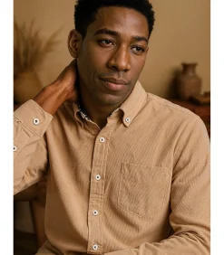 Heren J&JOY Heren grijs denim overhemd met zak