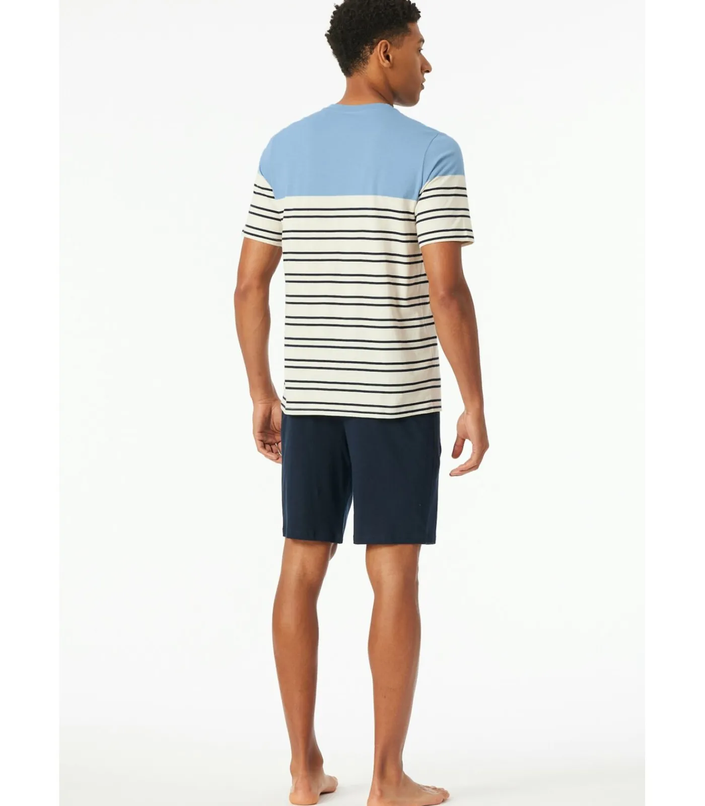 Clearance Heren Shortama Blauw Heren Pyjama's