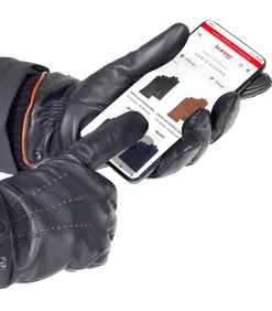 Heren ISOTONER Herenhandschoenen in gerecycled fleece Zwart