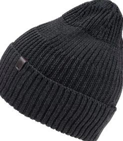 Heren ISOTONER Herenmuts van gerecycled breisel, geribd Grijs