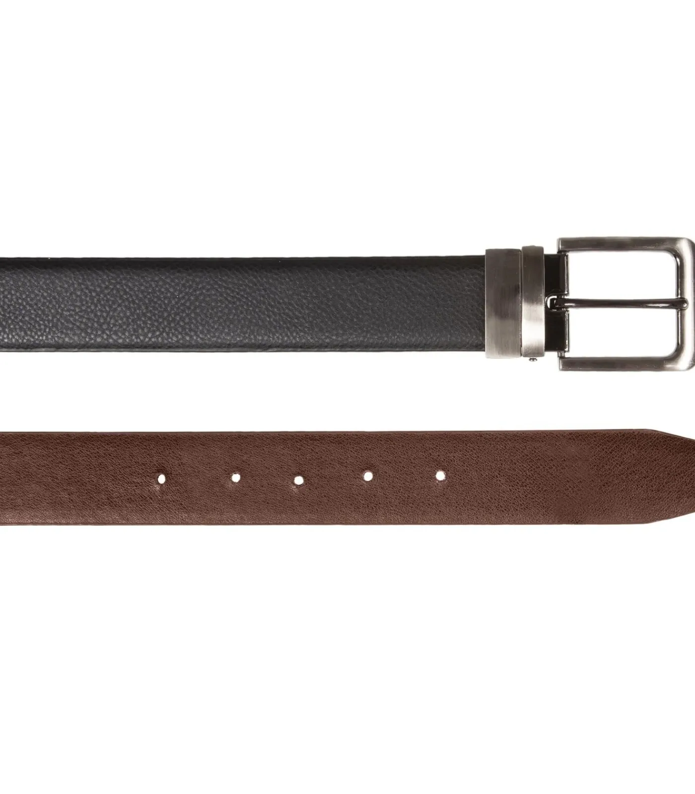 New Herenriem 2 in 1 Korrelig Zwart/Bruin Heren Riemen