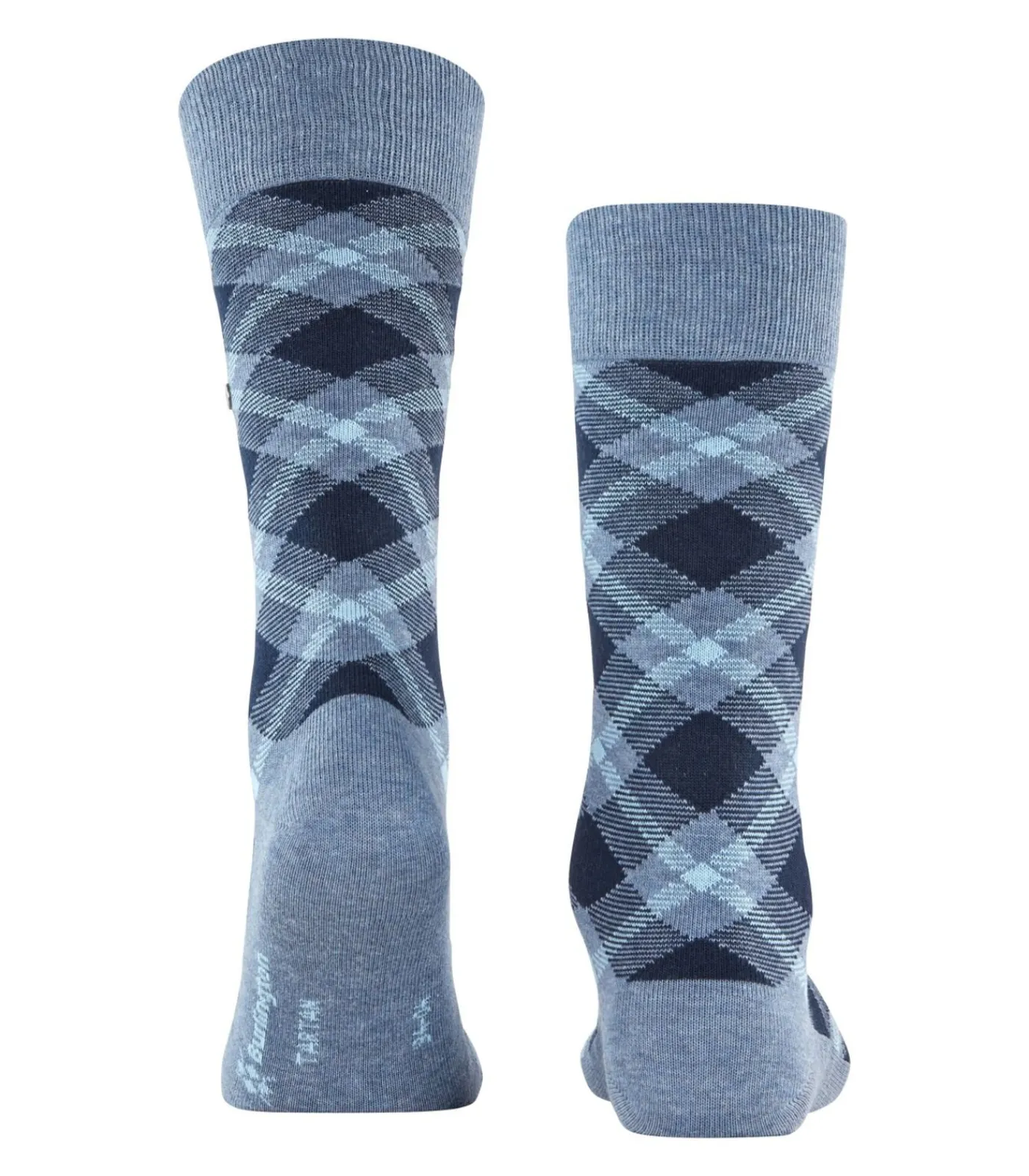Heren Burlington Herensokken Tartan Blauw