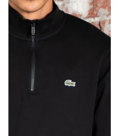 Heren LACOSTE High neck zip up fleece sweatshirt -