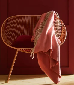 New HIMALAYA bois de rose - Plaid Kasjmier Bedspreien