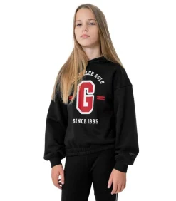 HJZ22 JBLD004 - Trui met kap - Zwart Kinderen Truien & Vesten