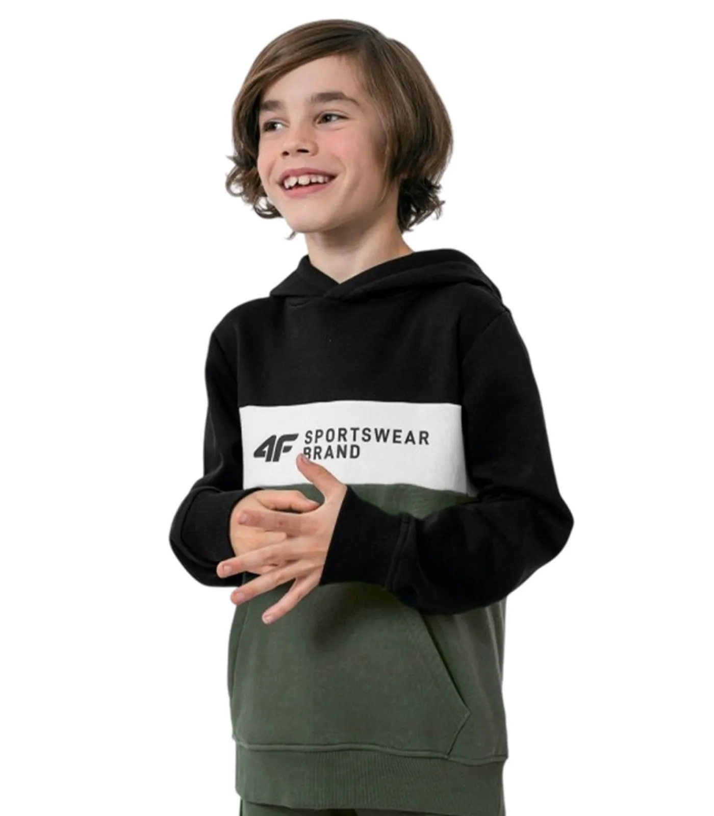 Discount HJZ22 JBLM003 46S - Trui met kap - Zwart Kinderen Truien & Cardigans