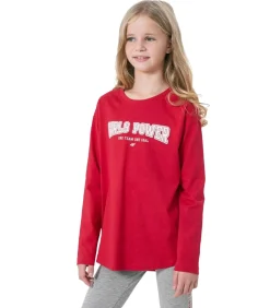 Hot HJZ22 JTSDL002 - T-shirt - Rood Kinderen T-Shirts & Polo's
