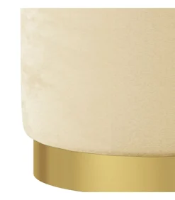 vidaXL Hocker met opbergruimte rond fluweel 31 x 37 cm abrikooskleurig