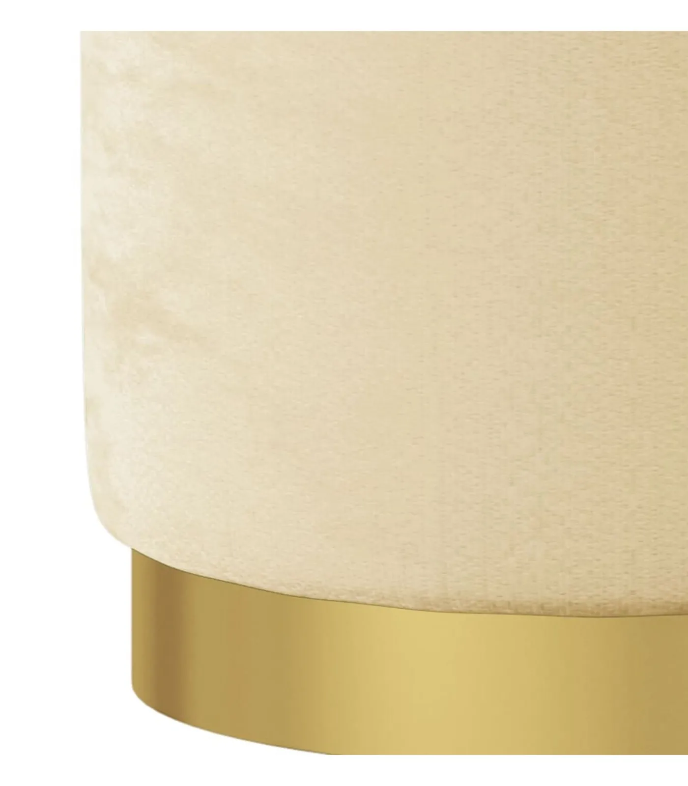 vidaXL Hocker met opbergruimte rond fluweel 31 x 37 cm abrikooskleurig