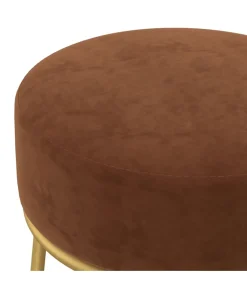 Sale Hocker rond fluweel bruin Stoelen
