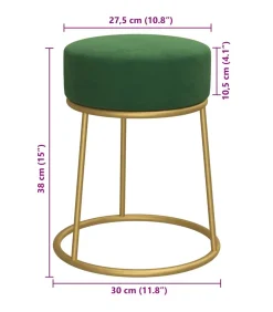 Best Hocker rond fluweel groen Stoelen