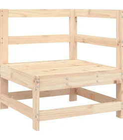 vidaXL Hoekbank met kussens massief grenenhout