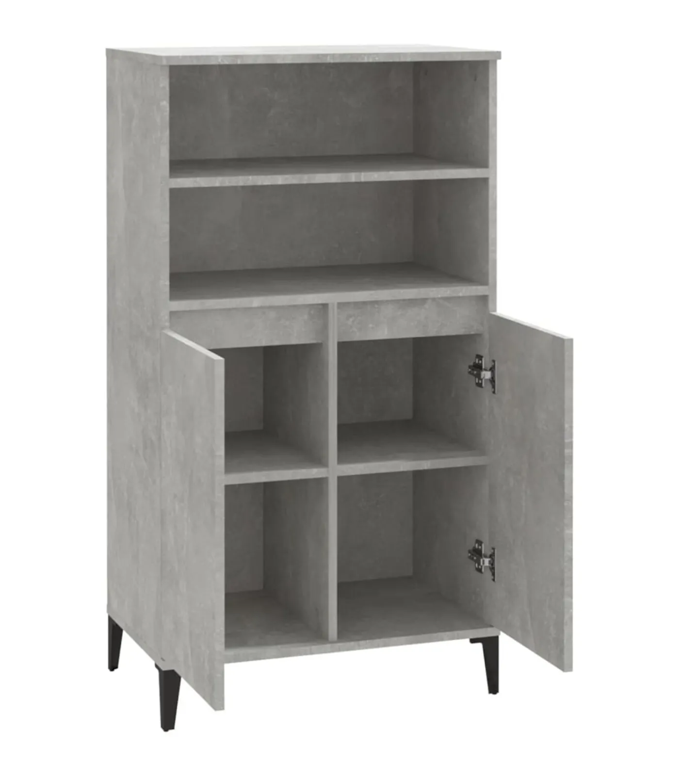 vidaXL Hoge kast 60x36x110 cm bewerkt hout betongrijs