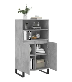 vidaXL Hoge kast 60x36x110 cm bewerkt hout betongrijs