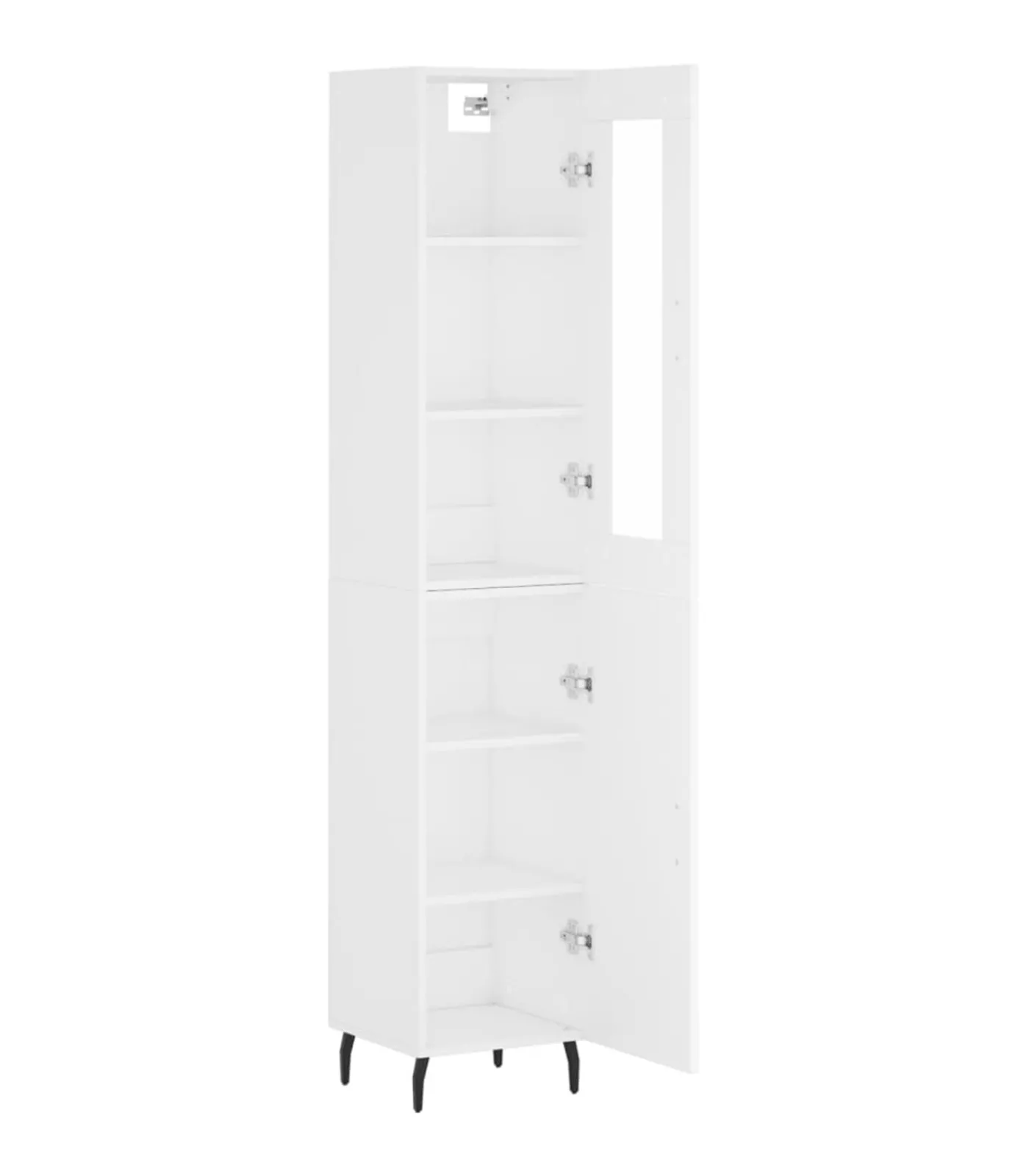 vidaXL Hoge kast 34,5x34x180 cm bewerkt hout wit