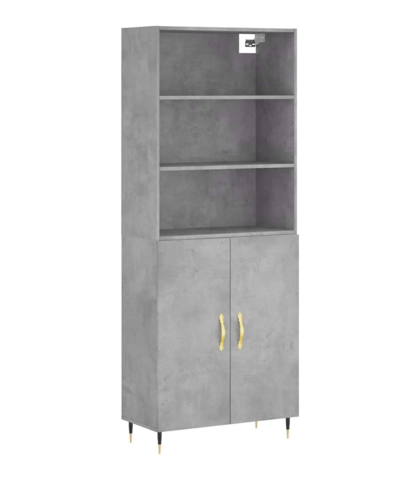 vidaXL Hoge kast 69,5x34x180 cm bewerkt hout betongrijs