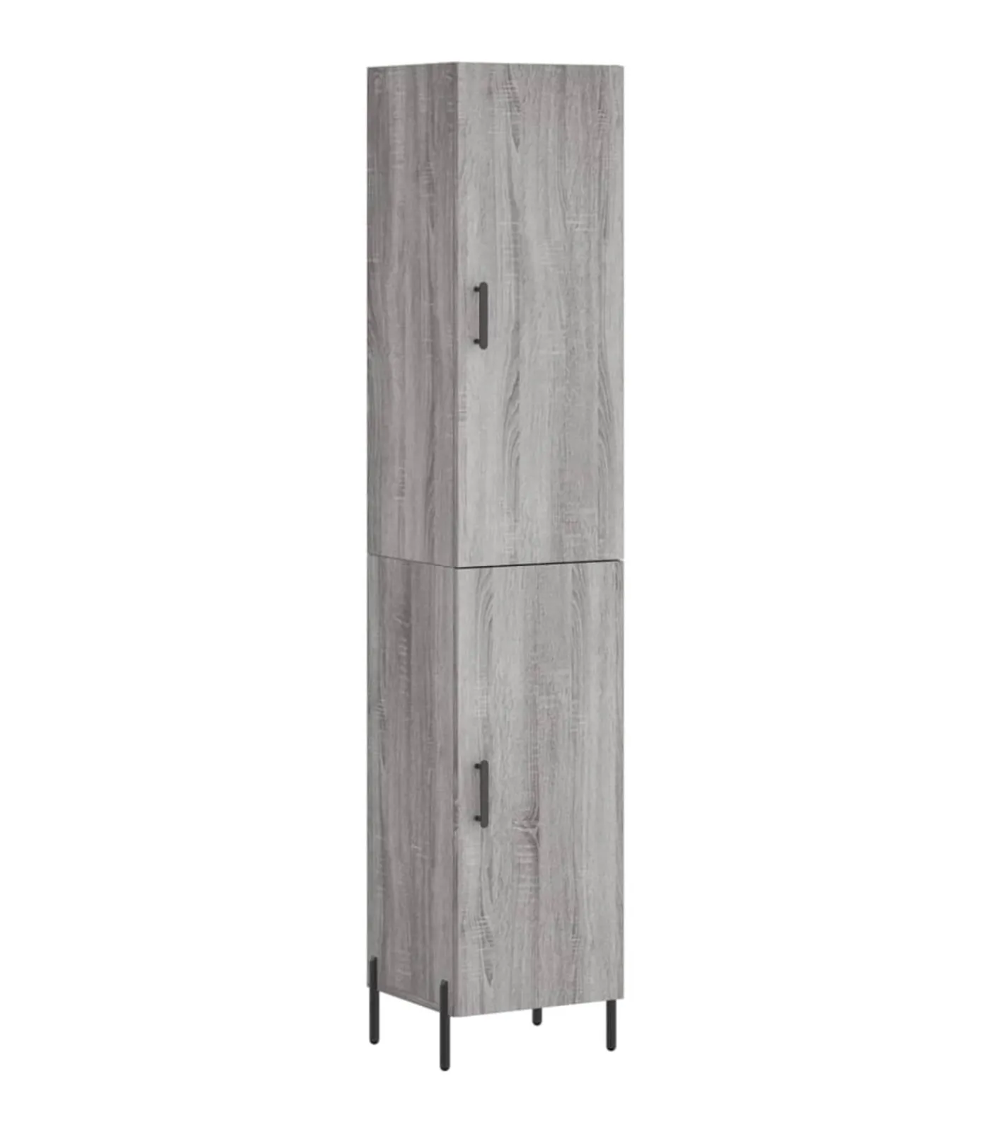 vidaXL Hoge kast 34,5x34x180 cm bewerkt hout grijs sonoma eikenkleurig