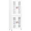 vidaXL Hoge kast 69,5x34x180 cm bewerkt hout wit