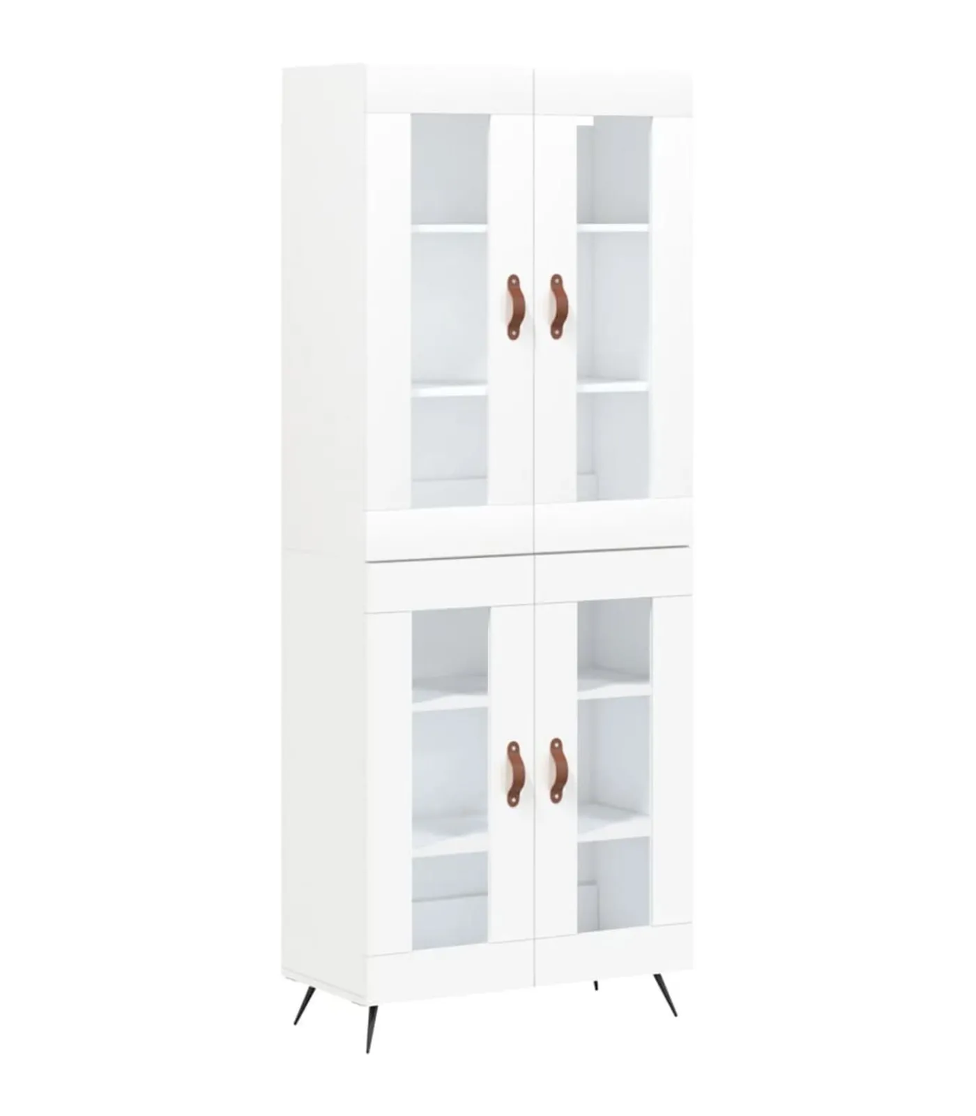 vidaXL Hoge kast 69,5x34x180 cm bewerkt hout wit