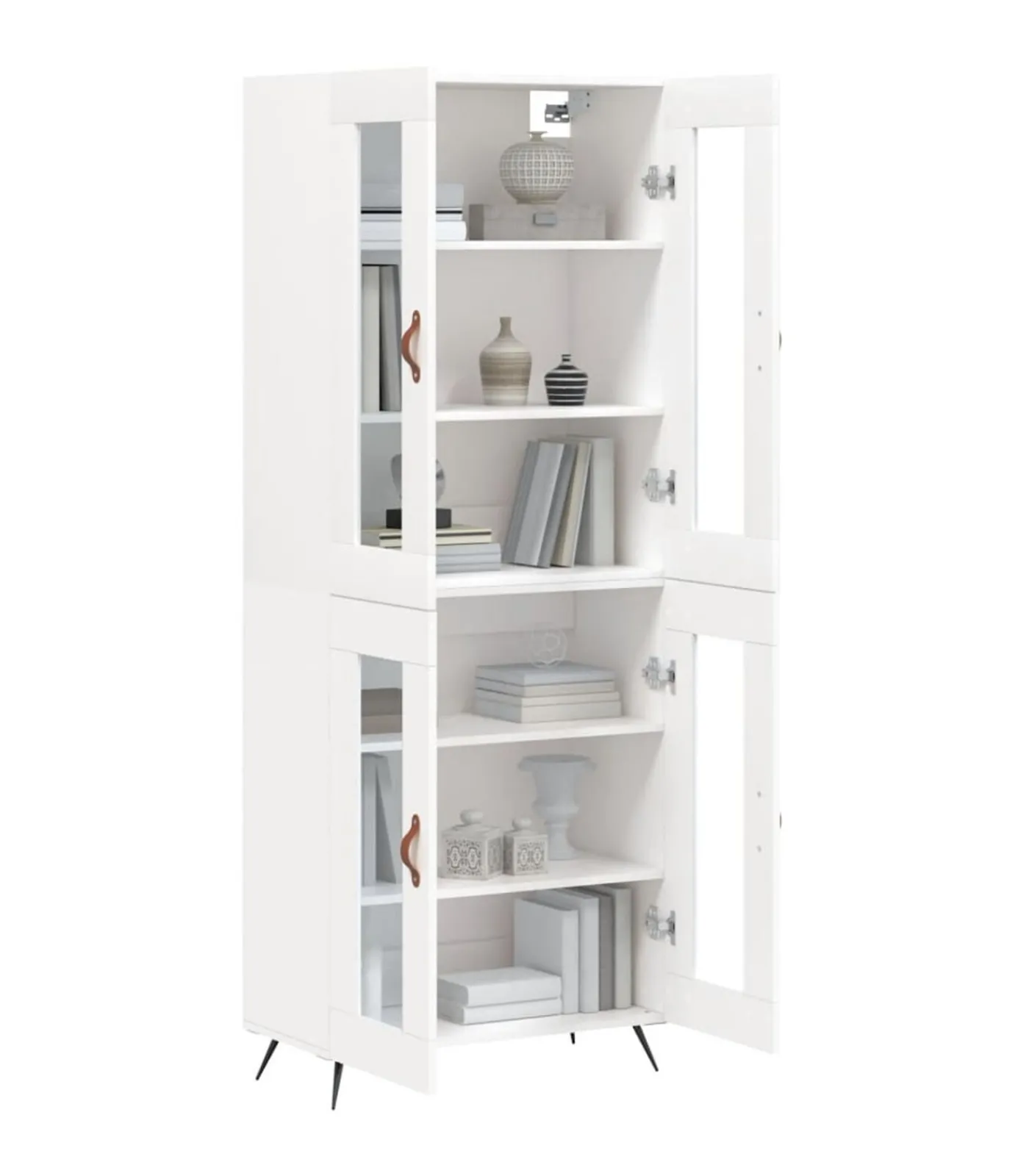 vidaXL Hoge kast 69,5x34x180 cm bewerkt hout wit