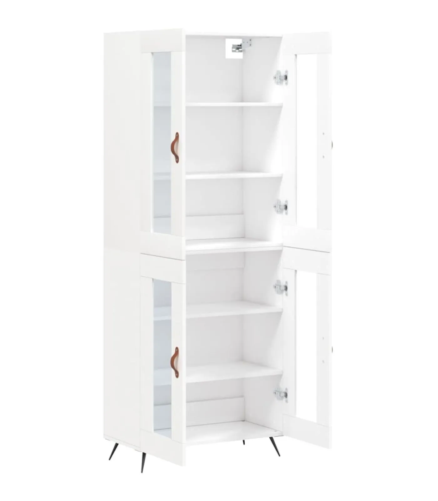 vidaXL Hoge kast 69,5x34x180 cm bewerkt hout wit