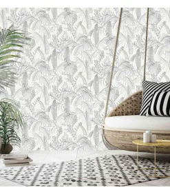 Best HOLLANDSE WANDBEKLEDING Behang Galapalos Wit Decoratie