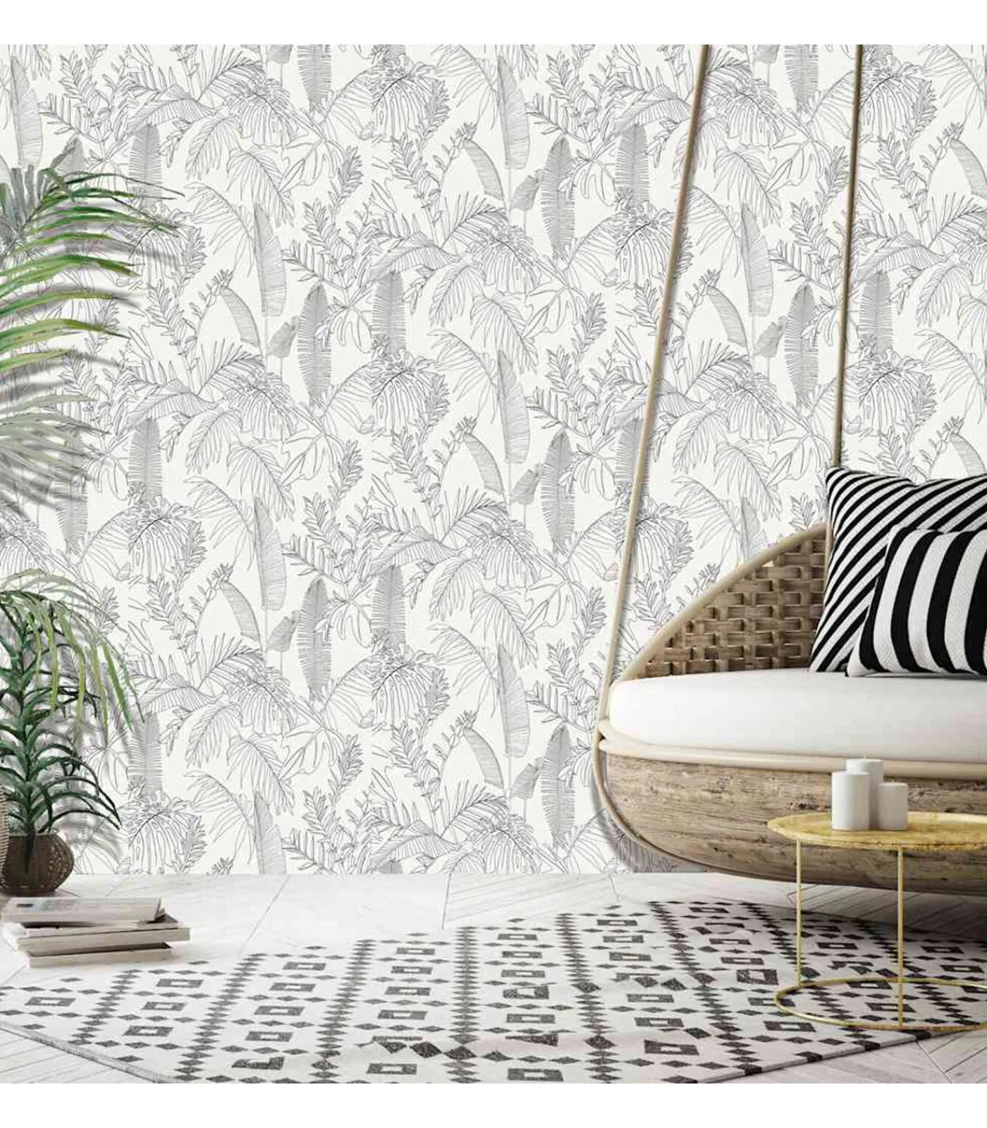 Best HOLLANDSE WANDBEKLEDING Behang Galapalos Wit Decoratie