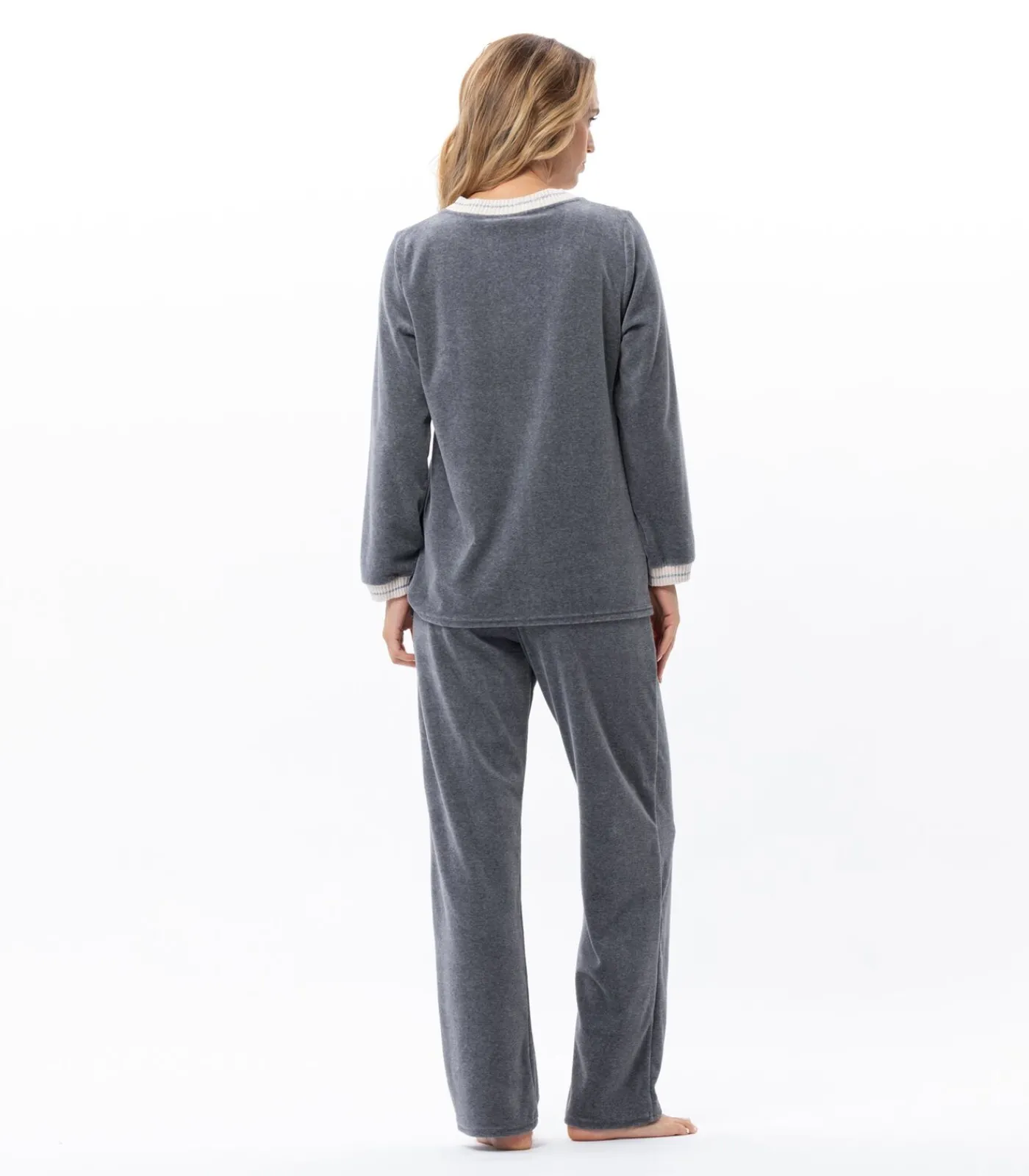 Outlet Homewear-set van fluweel COUNTRY 122 DAMES Loungewear