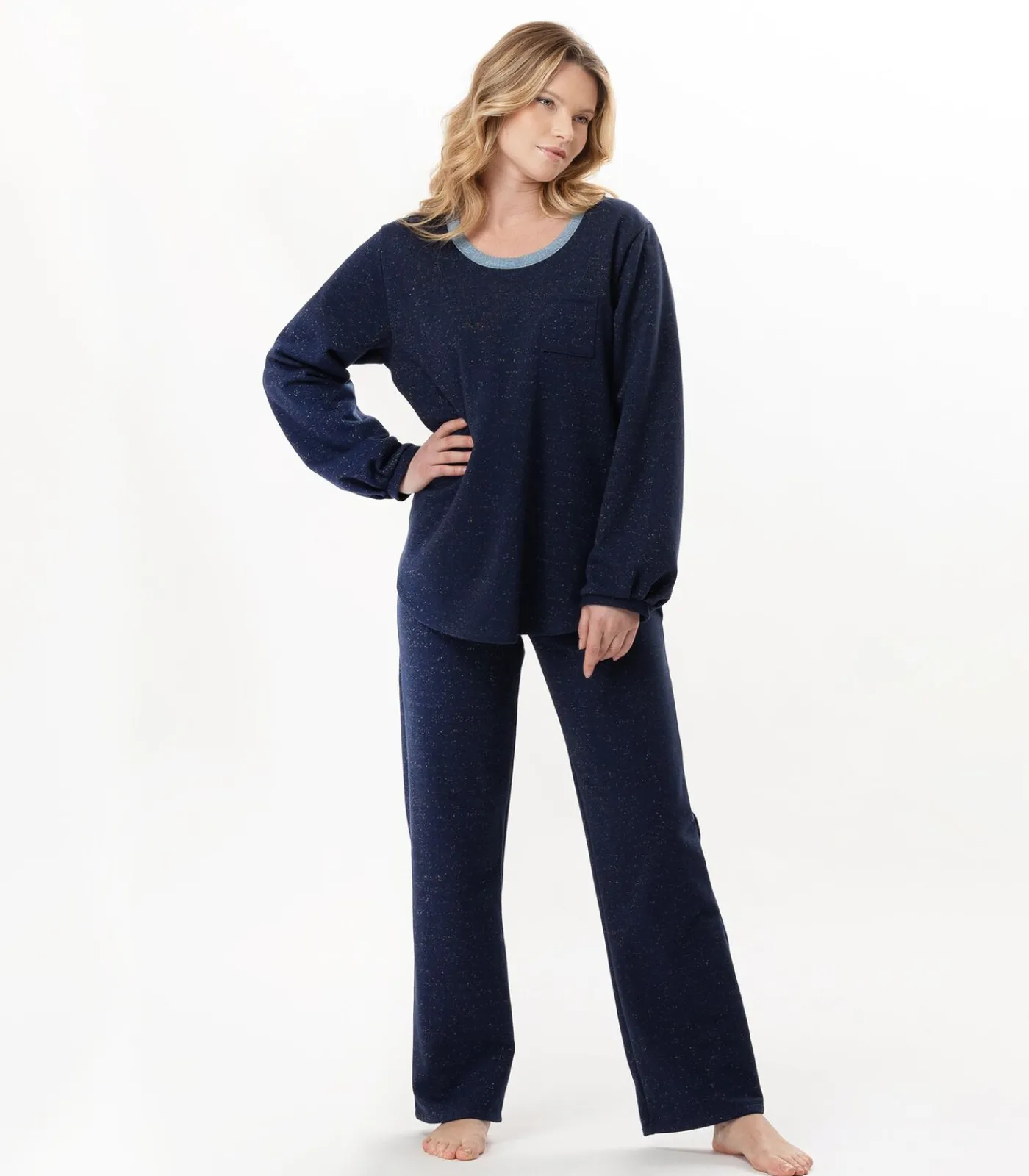 DAMES LE CHAT Homewear-set van lurex-fleece ECLAT 112