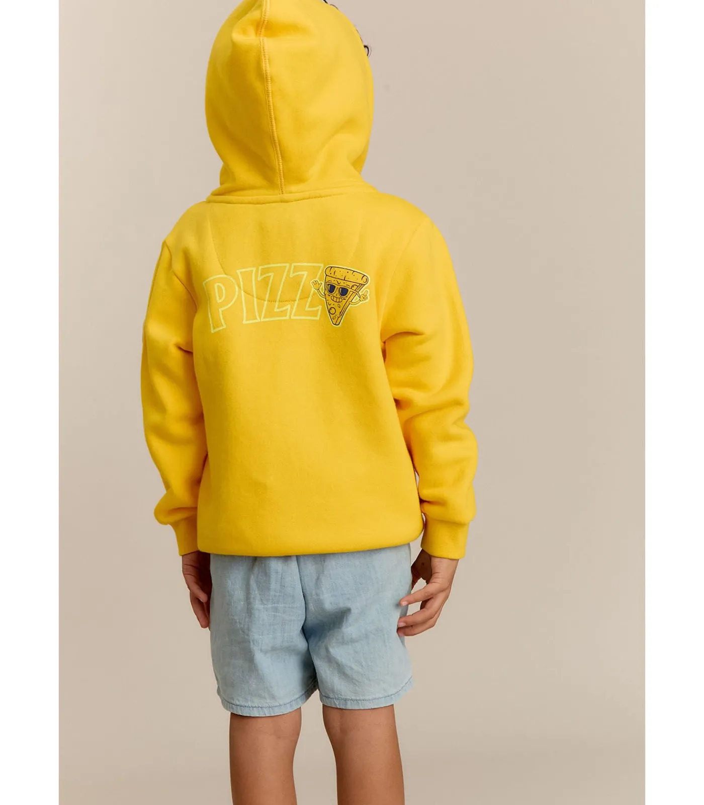 Kinderen J&JOY Hoodie met pizzalogo en rits