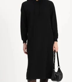 Sale Hoodie Midi Dress - Loungewear Dress - Katoenen dik extra lang nachthemd DAMES Loungewear