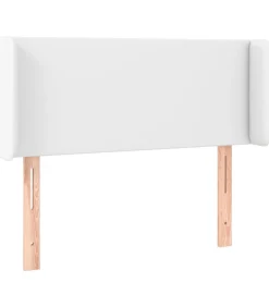 Hoofdbord met randen 83x16x78/88 cm kunstleer wit Bedden
