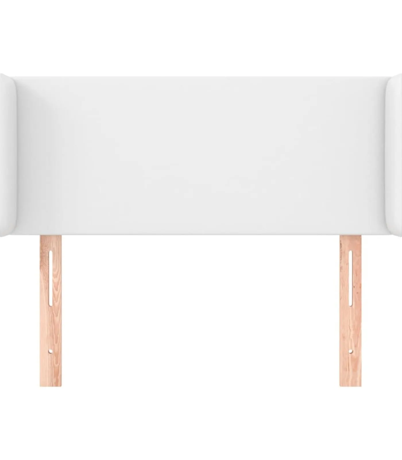 Hoofdbord met randen 83x16x78/88 cm kunstleer wit Bedden