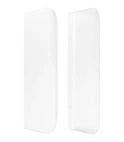 Hoofdbord met randen 83x16x78/88 cm kunstleer wit Bedden