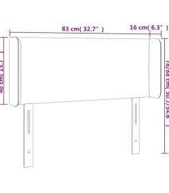 Hoofdbord met randen 83x16x78/88 cm kunstleer wit Bedden