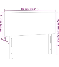 Clearance Hoofdbord 80x5x78/88 cm kunstleer wit Bedden
