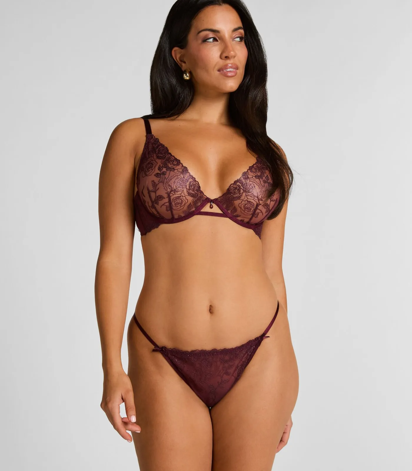 Online Hoog uitgesneden string Hollie DAMES Slipjes