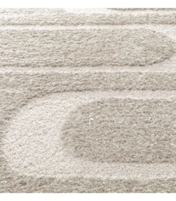 Oviala Hoogpolig vloerkleed met geometrisch patroon 120 x 170 cm