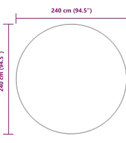 Discount Hoogpolig vloerkleed NAVARRA 240x240 cm polyester zwart Tapijten