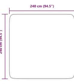 vidaXL Hoogpolig vloerkleed NAVARRA 240x240 cm polyester stoffig roze