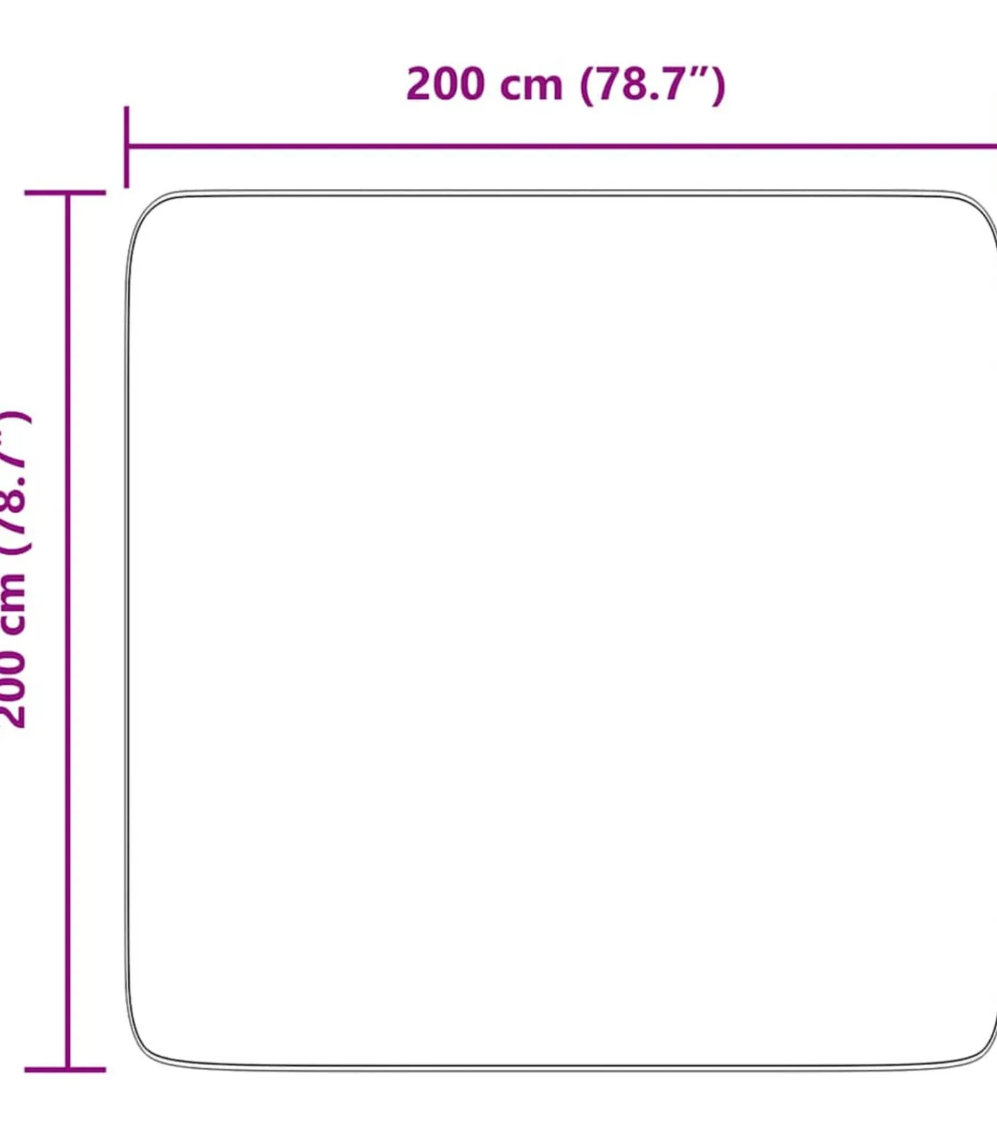 vidaXL Hoogpolig vloerkleed NAVARRA 200x200 cm polyester donkergrijs
