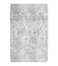 Discount Hoogpolig vloerkleed NAVARRA 130x200 cm polyester zilvergrijs Tapijten