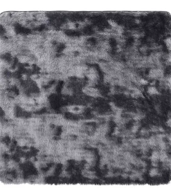 vidaXL Hoogpolig vloerkleed NAVARRA 120x120 cm polyester donkergrijs