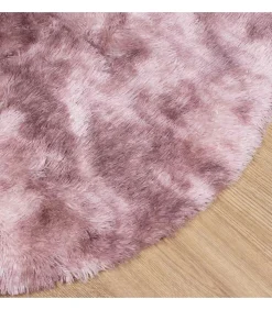 vidaXL Hoogpolig vloerkleed NAVARRA 100x100 cm polyester stoffig roze