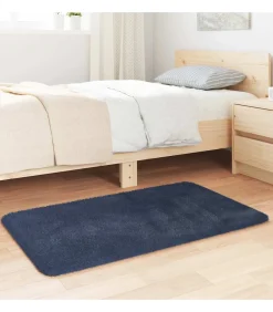 New Hoogpolig vloerkleed NAVARRA 60x100 cm polyester marineblauw Tapijten