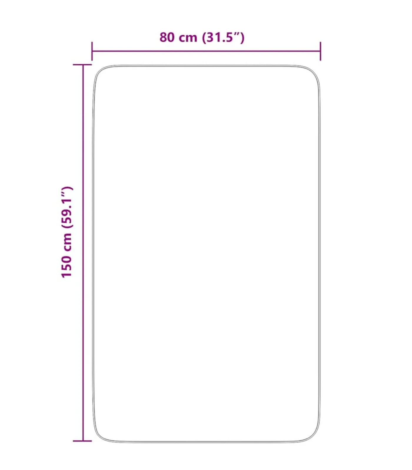 vidaXL Hoogpolig vloerkleed NAVARRA 80x150 cm polyester