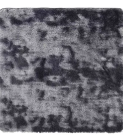 Online Hoogpolig vloerkleed NAVARRA 240x240 cm polyester donkergrijs Tapijten