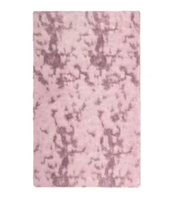 Clearance Hoogpolig vloerkleed NAVARRA 80x150 cm polyester stoffig roze Tapijten